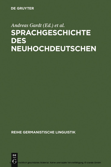 Sprachgeschichte des Neuhochdeutschen main product photo