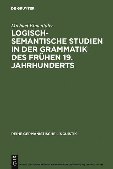 Logisch-semantische Studien in der Grammatik des frühen 19. Jahrhunderts main product photo