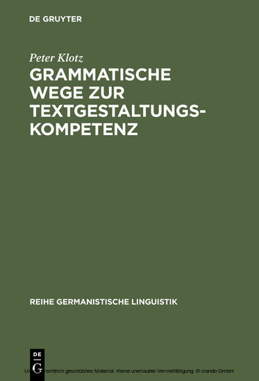 Grammatische Wege zur Textgestaltungskompetenz main product photo