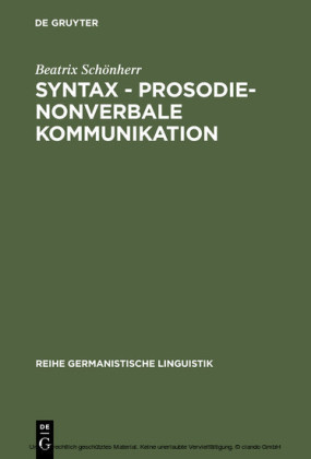 Syntax - Prosodie - nonverbale Kommunikation