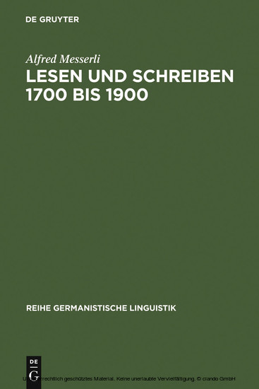 Lesen und Schreiben 1700 bis 1900 main product photo