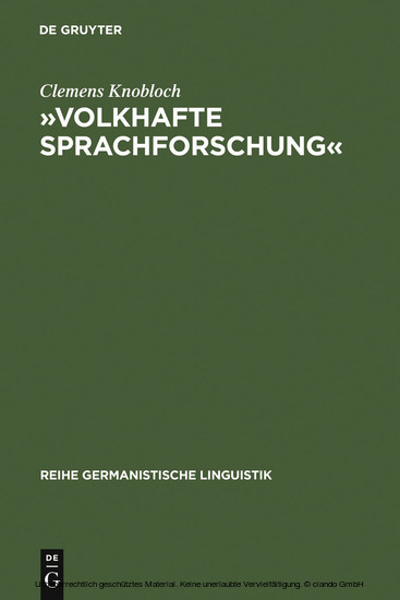 "Volkhafte Sprachforschung" main product photo