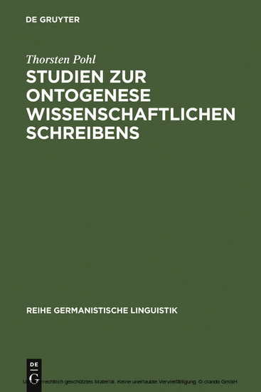 Studien zur Ontogenese wissenschaftlichen Schreibens main product photo
