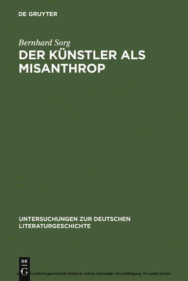 Der Künstler als Misanthrop main product photo