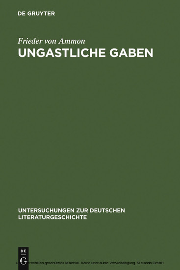 Ungastliche Gaben main product photo