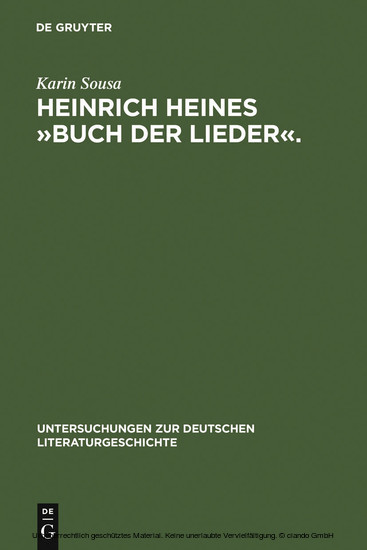 Heinrich Heines "Buch der Lieder". main product photo