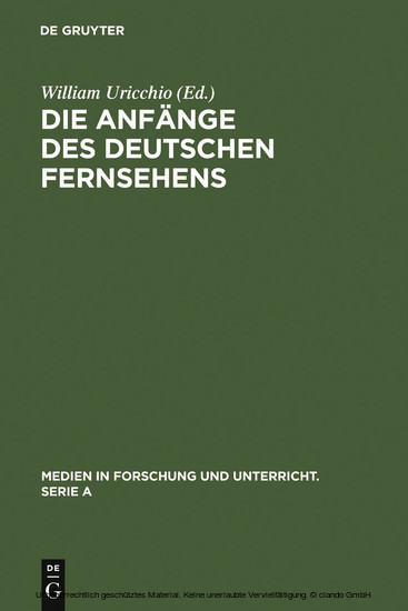 Die Anfänge des Deutschen Fernsehens main product photo