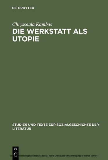 Die Werkstatt als Utopie main product photo