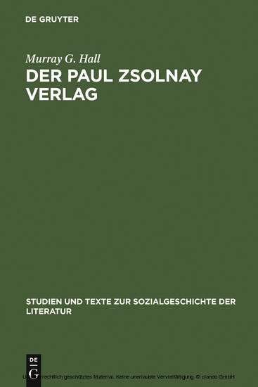 Der Paul Zsolnay Verlag main product photo