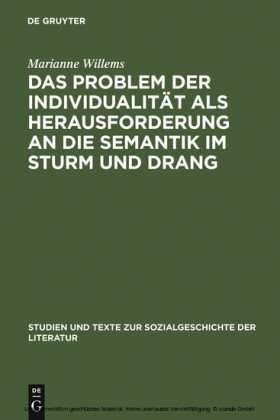 Das Problem der Individualität als Herausforderung an die Semantik im Sturm und Drang