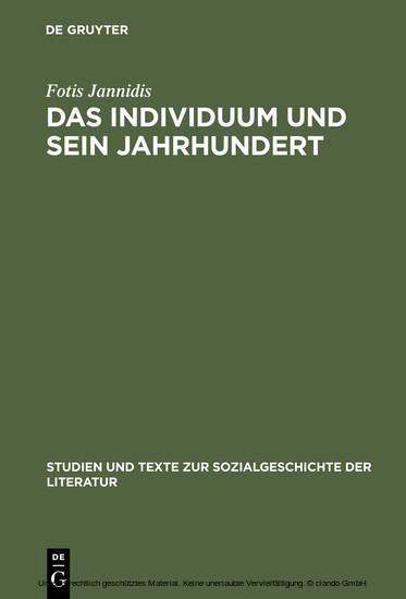 Das Individuum und sein Jahrhundert main product photo