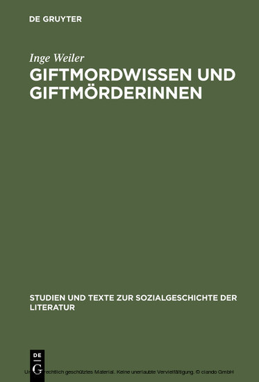 Giftmordwissen und Giftmörderinnen main product photo