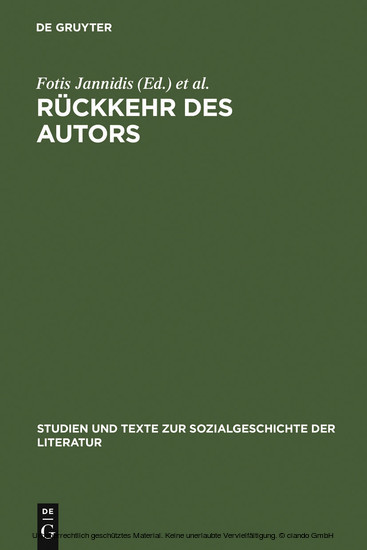 Rückkehr des Autors main product photo