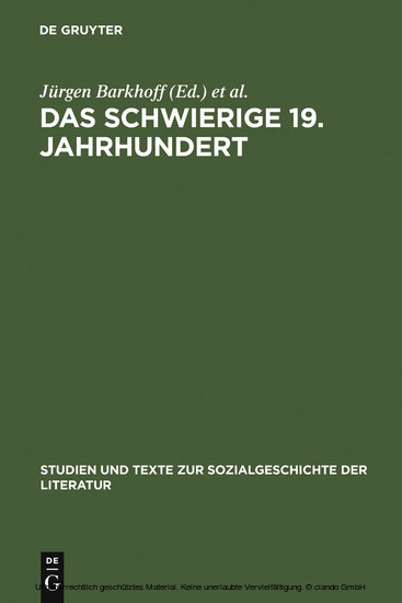 Das schwierige 19. Jahrhundert main product photo