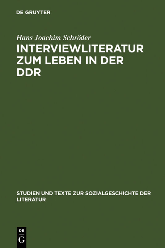 Interviewliteratur zum Leben in der DDR main product photo