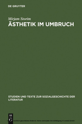 Ästhetik im Umbruch