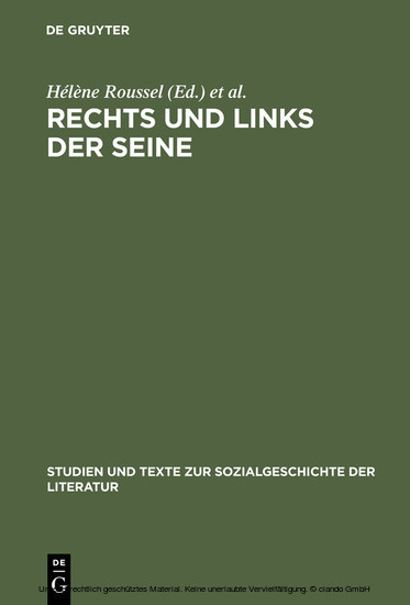 Rechts und links der Seine main product photo