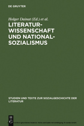 Literaturwissenschaft und Nationalsozialismus