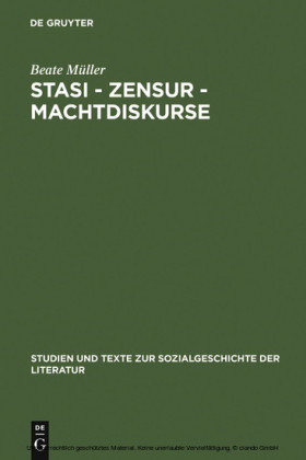 Stasi - Zensur - Machtdiskurse