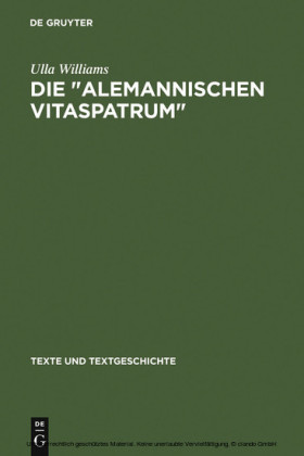 Die ' Alemannischen Vitaspatrum '