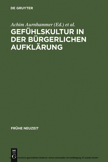 Gefühlskultur in der bürgerlichen Aufklärung main product photo
