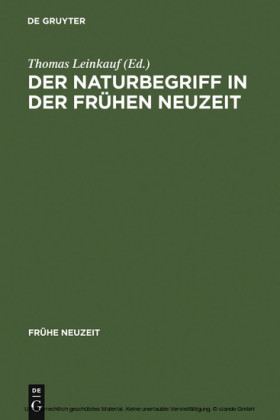 Der Naturbegriff in der Frühen Neuzeit