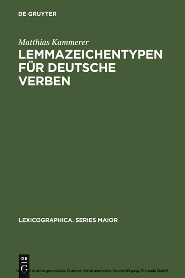 Lemmazeichentypen für deutsche Verben main product photo