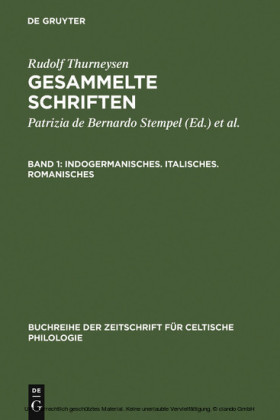 Indogermanisches. Italisches. Romanisches