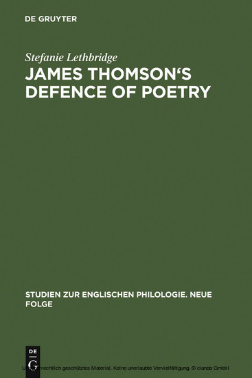 James Thomson's Defence of Poetry main product photo
