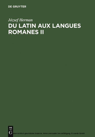 Du latin aux langues romanes II main product photo