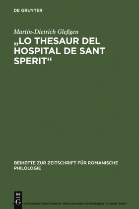 'Lo Thesaur del Hospital de Sant Sperit'