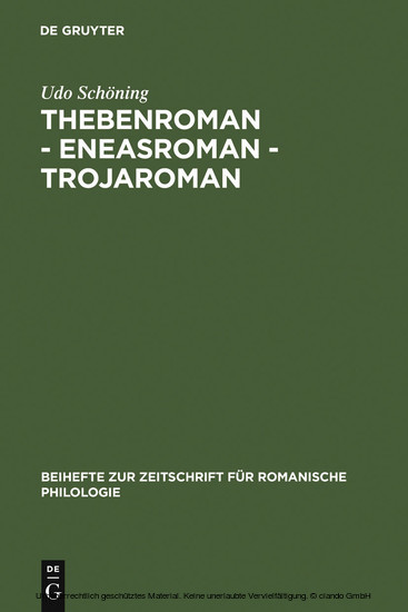 Thebenroman - Eneasroman - Trojaroman main product photo