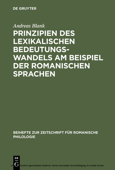 Prinzipien des lexikalischen Bedeutungswandels am Beispiel der romanischen Sprachen main product photo