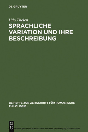 Sprachliche Variation und ihre Beschreibung
