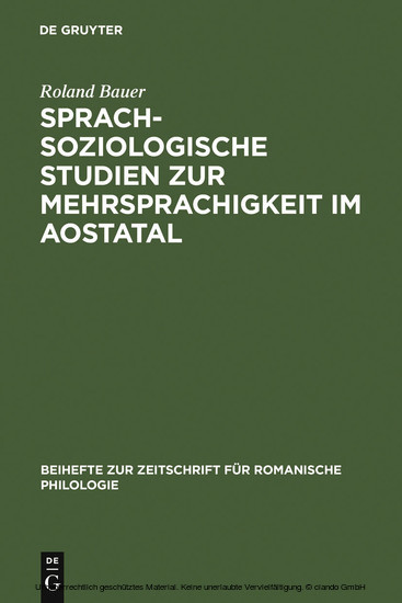 Sprachsoziologische Studien zur Mehrsprachigkeit im Aostatal main product photo