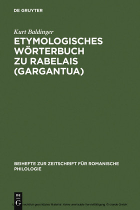 Etymologisches Wörterbuch zu Rabelais (Gargantua)