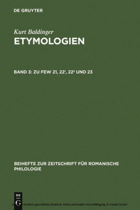 Zu FEW 21, 22¹, 22² und 23