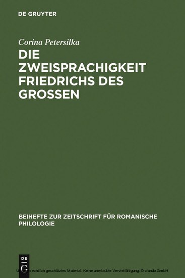 Die Zweisprachigkeit Friedrichs des Großen main product photo