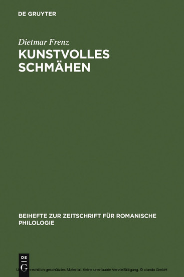 Kunstvolles Schmähen main product photo