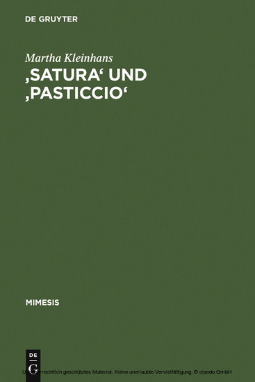 'Satura' und 'pasticcio' main product photo