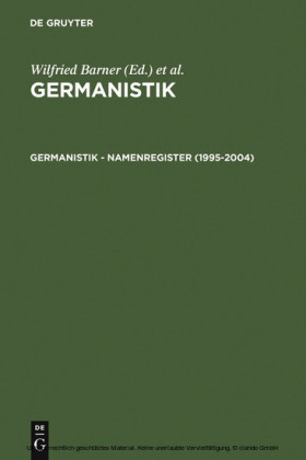 Germanistik - Namenregister (1995-2004)