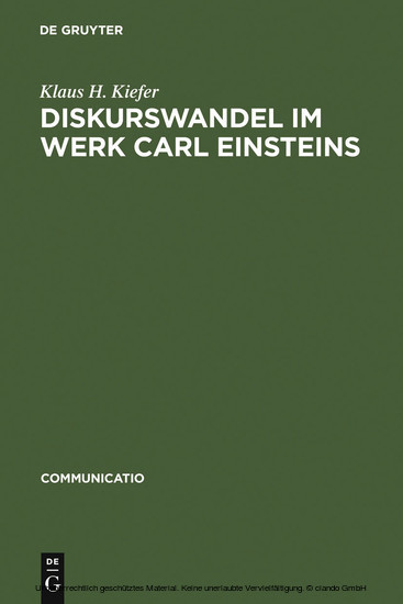 Diskurswandel im Werk Carl Einsteins main product photo