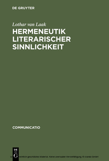 Hermeneutik literarischer Sinnlichkeit main product photo