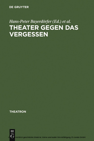 Theater gegen das Vergessen main product photo