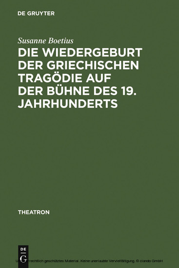 Die Wiedergeburt der griechischen Tragödie auf der Bühne des 19. Jahrhunderts main product photo