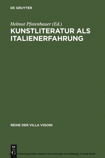 Kunstliteratur als Italienerfahrung main product photo