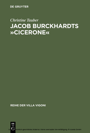 Jacob Burckhardts "Cicerone" main product photo