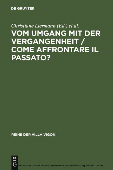 Vom Umgang mit der Vergangenheit / Come affrontare il passato? main product photo