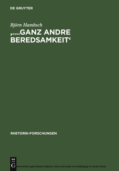 '....ganz andre Beredsamkeit' main product photo
