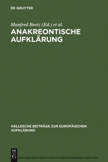 Anakreontische Aufklärung main product photo